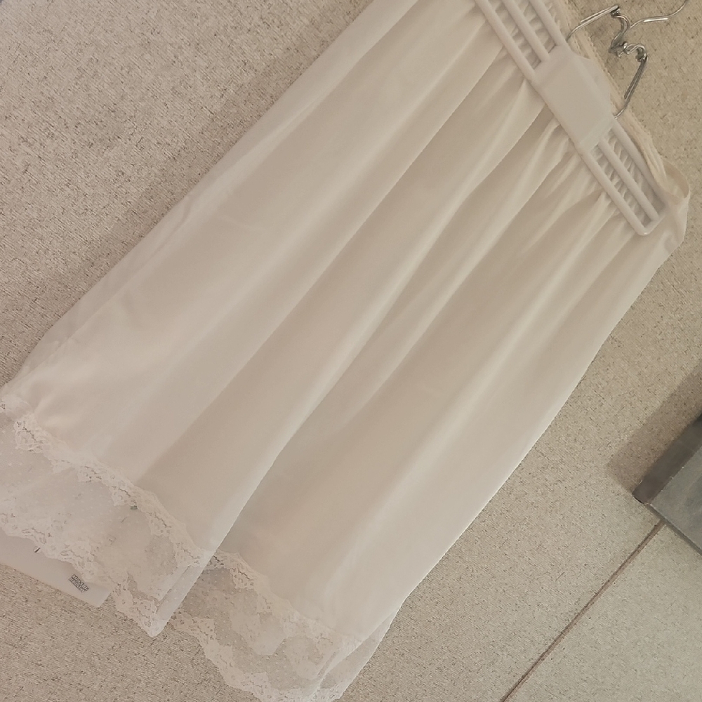 Lily of France Cream Lace-Trim Half Slip